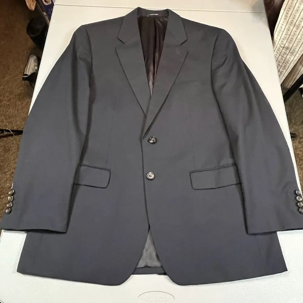 Ralph Ralph Lauren 100% Wool Blazer Sports Coat Jacket Two-Button Blue Mens 40R